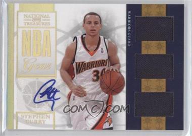 2009-10 Playoff National Treasures - NBA Gear - Trios Signatures #11 - Stephen Curry /30