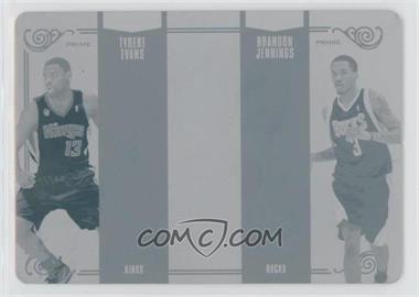 2009-10 Playoff National Treasures - NBA Logoman Combos - Printing Plate Cyan #2 - Brandon Jennings, Tyreke Evans /1