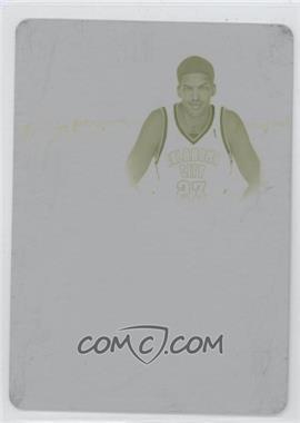 2009-10 Playoff National Treasures - Rookie Signatures Materials Black - Printing Plate Yellow #222 - B.J. Mullens /1