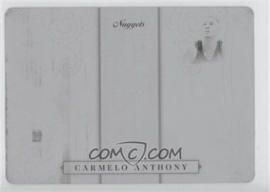 2009-10 Playoff National Treasures - Signature Patches - Printing Plate Black NBA Team #2 - Carmelo Anthony /1