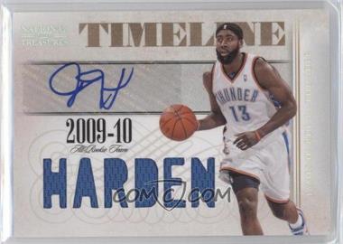 2009-10 Playoff National Treasures - Timeline Materials - Die-Cut Custom Names Signatures #23 - James Harden /30