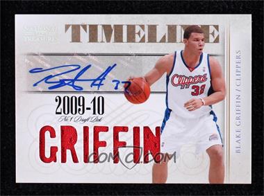 2009-10 Playoff National Treasures - Timeline Materials - Die-Cut Custom Names Signatures #29 - Blake Griffin /30