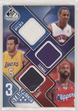 2009-10 SP Game Used - 3 Star Swatches - Level 2 #3S-DFA - Arron Afflalo, Jordan Farmar, Baron Davis /50