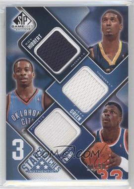 2009-10 SP Game Used - 3 Star Swatches - Level 2 #3S-EGH - Roy Hibbert, Jeff Green, Patrick Ewing /50