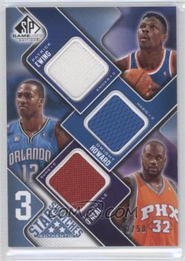 2009-10 SP Game Used - 3 Star Swatches - Level 2 #3S-EHO - Patrick Ewing, Dwight Howard, Shaquille O'Neal /50