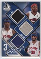 Rasheed Wallace, Allen Iverson, Richard Hamilton #/50