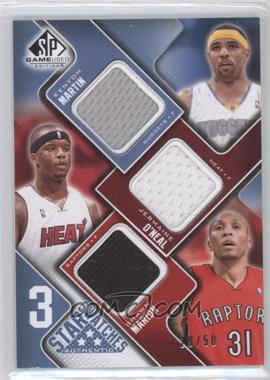 2009-10 SP Game Used - 3 Star Swatches - Level 2 #3S-MMO - Jermaine O'Neal, Shawn Marion, Kenyon Martin /50