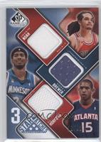 Joakim Noah, Corey Brewer, Al Horford #/50