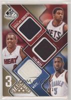 Chris Douglas-Roberts, Mario Chalmers, D.J. White, [EX to NM] #/35