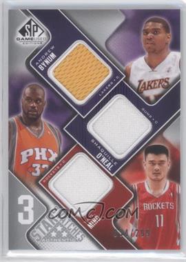 2009-10 SP Game Used - 3 Star Swatches #3S-ASY - Andrew Bynum, Shaquille O'Neal, Yao Ming /299