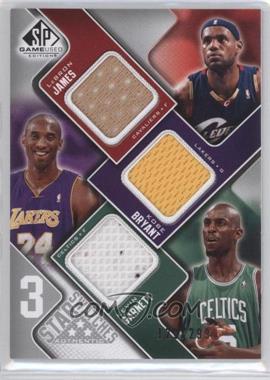 2009-10 SP Game Used - 3 Star Swatches #3S-BGJ - LeBron James, Kobe Bryant, Kevin Garnett /299