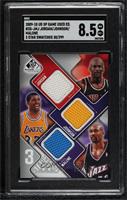 Michael Jordan, Magic Johnson, Karl Malone [SGC 8.5 NM/Mt+] #/299