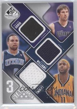 2009-10 SP Game Used - 3 Star Swatches #3S-TUW - Beno Udrih, Deron Williams, Jamaal Tinsley /299