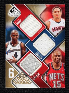 2009-10 SP Game Used - 6 Star Swatches - Level 1 #_BJCHNP - Mike Bibby, Antawn Jamison, Vince Carter, Larry Hughes, Dirk Nowitzki, Paul Pierce /65