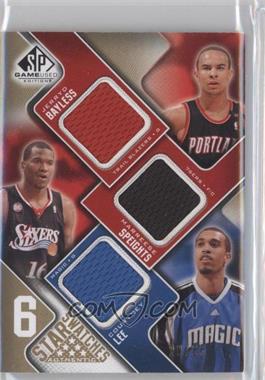 2009-10 SP Game Used - 6 Star Swatches - Level 1 #_BSLLWA - Jerryd Bayless, Marreese Speights, Courtney Lee, Brook Lopez, Kyle Weaver, D.J. Augustin /65