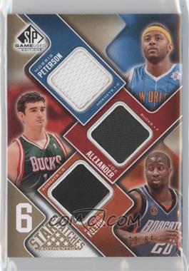 2009-10 SP Game Used - 6 Star Swatches - Level 1 #_PAFDWS - Amare Stoudemire, Morris Peterson, Joe Alexander, Raymond Felton, Luol Deng, Ben Wallace /65