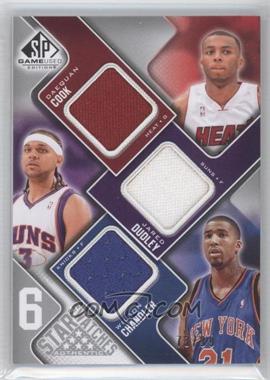 2009-10 SP Game Used - 6 Star Swatches #_CDCFAB - Daequan Cook, Jared Dudley, Wilson Chandler, Rudy Fernandez, Morris Almond, Aaron Brooks /99