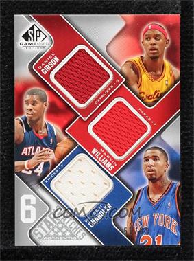 2009-10 SP Game Used - 6 Star Swatches #_GWCRSK - Daniel Gibson, Wilson Chandler, Rajon Rondo, Wally Szczerbiak, Andrei Kirilenko, Marvin Williams /99