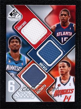 2009-10 SP Game Used - 6 Star Swatches #_HBADWD - Al Horford, Corey Brewer, D.J. Augustin, Kevin Durant, Shelden Williams, Chris Duhon /99 [EX to NM]