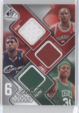 2009-10 SP Game Used - 6 Star Swatches #_RJPMJN - Michael Redd, LeBron James, Paul Pierce, O.J. Mayo, Richard Jefferson, Dirk Nowitzki /99