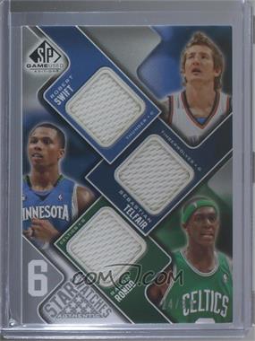 2009-10 SP Game Used - 6 Star Swatches #_STRJSS - Robert Swift, Sebastian Telfair, Rajon Rondo, Al Jefferson, J.R. Smith, Josh Smith /99