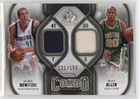 Dirk Nowitzki, Ray Allen #/155