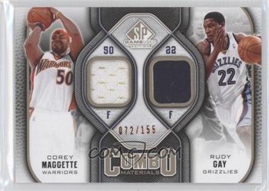 2009-10 SP Game Used - Combo Materials - Level 1 #CM-CR - Corey Maggette, Rudy Gay /155