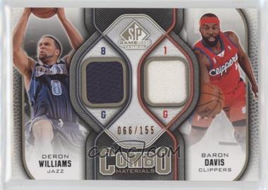 2009-10 SP Game Used - Combo Materials - Level 1 #CM-DW - Deron Williams, Baron Davis /155