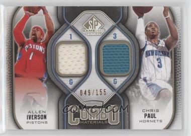 2009-10 SP Game Used - Combo Materials - Level 1 #CM-IP - Allen Iverson, Chris Paul /155