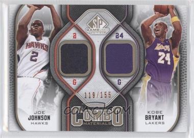 2009-10 SP Game Used - Combo Materials - Level 1 #CM-JK - Joe Johnson, Kobe Bryant /155