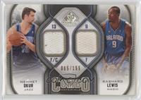 Mehmet Okur, Rashard Lewis [EX to NM] #/155