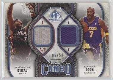 2009-10 SP Game Used - Combo Materials - Level 2 #CM-JL - Jermaine O'Neal, Lamar Odom /50 [EX to NM]