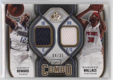 2009-10 SP Game Used - Combo Materials - Level 3 #CM-DR - Dwight Howard, Rasheed Wallace /35