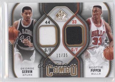 2009-10 SP Game Used - Combo Materials - Level 3 #CM-GS - George Gervin, Scottie Pippen /35