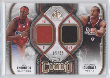 2009-10 SP Game Used - Combo Materials - Level 3 #CM-IT - Al Thornton, Andre Iguodala /35