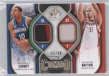 2009-10 SP Game Used - Combo Materials - Patch #CP-BC - Rodney Carney, Shane Battier /99