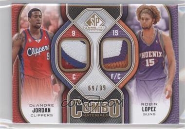 2009-10 SP Game Used - Combo Materials - Patch #CP-JL - DeAndre Jordan, Robin Lopez /99