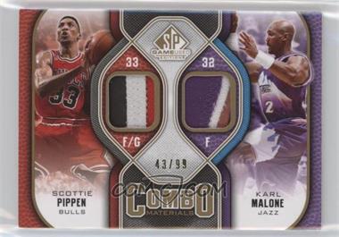 2009-10 SP Game Used - Combo Materials - Patch #CP-MP - Scottie Pippen, Karl Malone (Pippen On Left Side) /99