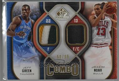 2009-10 SP Game Used - Combo Materials - Patch #CP-NG - Jeff Green, Joakim Noah /99 [Noted]