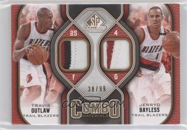 2009-10 SP Game Used - Combo Materials - Patch #CP-OB - Travis Outlaw, Jerryd Bayless /99