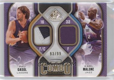 2009-10 SP Game Used - Combo Materials - Patch #CP-PK - Pau Gasol, Karl Malone /99