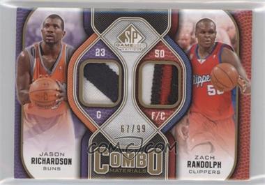 2009-10 SP Game Used - Combo Materials - Patch #CP-RR - Jason Richardson, Zach Randolph /99