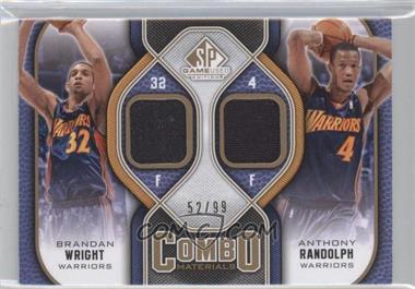 2009-10 SP Game Used - Combo Materials - Patch #CP-WR - Brandan Wright, Anthony Randolph /99