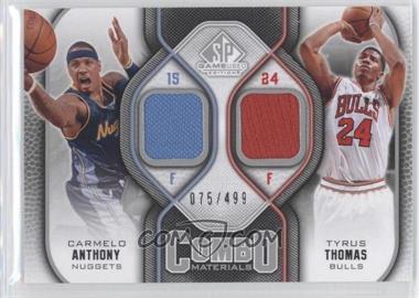 2009-10 SP Game Used - Combo Materials #CM-AT - Carmelo Anthony, Tyrus Thomas /499