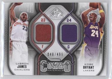 2009-10 SP Game Used - Combo Materials #CM-BJ - LeBron James, Kobe Bryant /499
