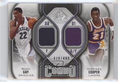 2009-10 SP Game Used - Combo Materials #CM-CG - Rudy Gay, Michael Cooper /499