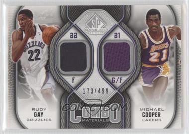 2009-10 SP Game Used - Combo Materials #CM-CG - Rudy Gay, Michael Cooper /499