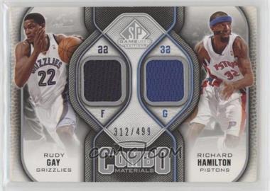 2009-10 SP Game Used - Combo Materials #CM-HG - Rudy Gay, Richard Hamilton /499 [EX to NM]