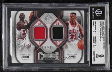 2009-10 SP Game Used - Combo Materials #CM-JP - Michael Jordan, Scottie Pippen /499 [BGS 9 MINT]