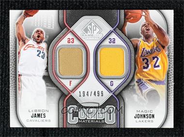 2009-10 SP Game Used - Combo Materials #CM-LM - LeBron James, Magic Johnson /499